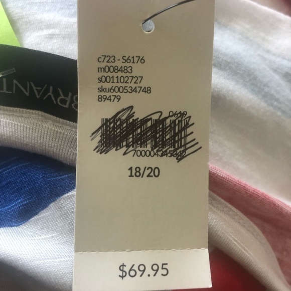 Lane Bryant Stretch Striped Maxi Tank Jersey Knit Dress 18/20  Beach Ruched Hem - Picture 10 of 10